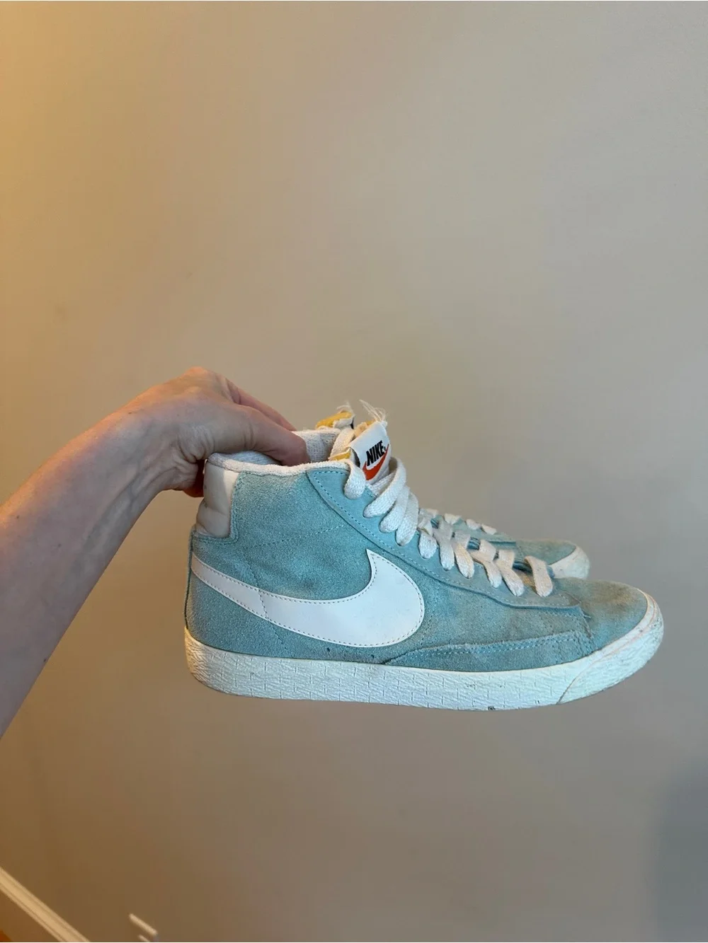 Nike Blazer High-Top Suede Vintage Light Blue Sneakers 8 Women’s